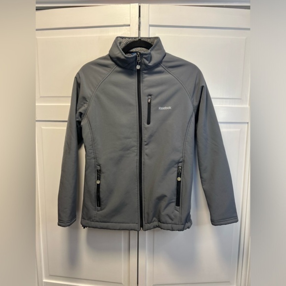 Reebok Gray Zippered Fuzzy Inside Lining Coat/Jacket Size Women’s Small